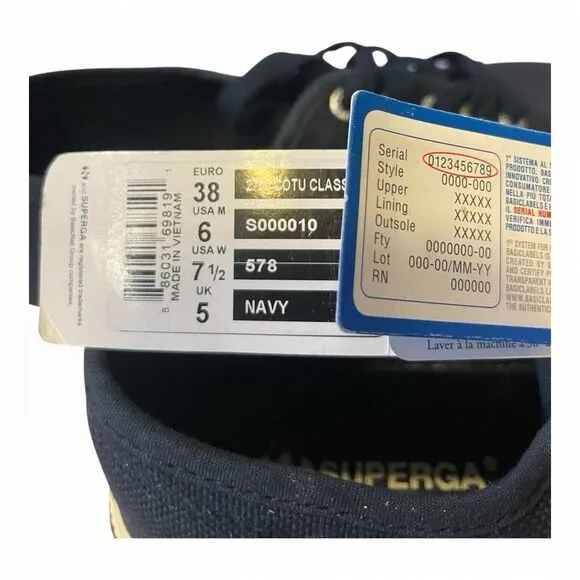 NWT‎ Superga Unisex Cotu Classic Sneaker Shoes Navy Canvas Men 6 ~ Women 7.5