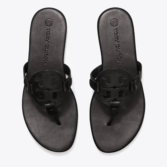 NWT Tory Burch Miller Soft Sandals - perfect black 8.5