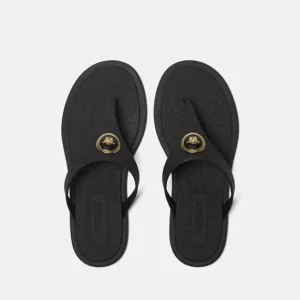 NWT Versace Alia Flat Rubber Women's Black Sandals