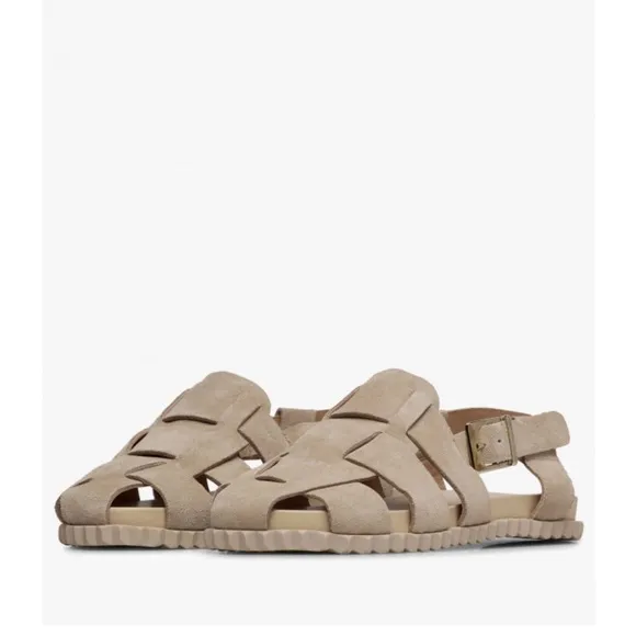 NWT VOILE BLANCHE ALICE Leather Sandals in Beige