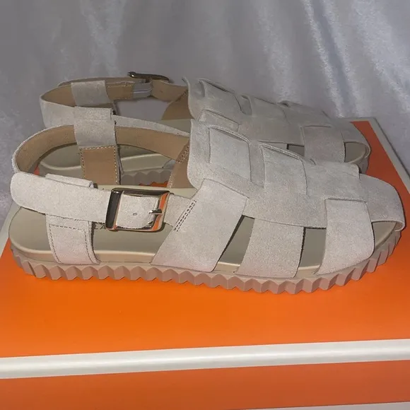 NWT VOILE BLANCHE ALICE Leather Sandals in Beige