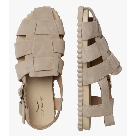 NWT VOILE BLANCHE ALICE Leather Sandals in Beige