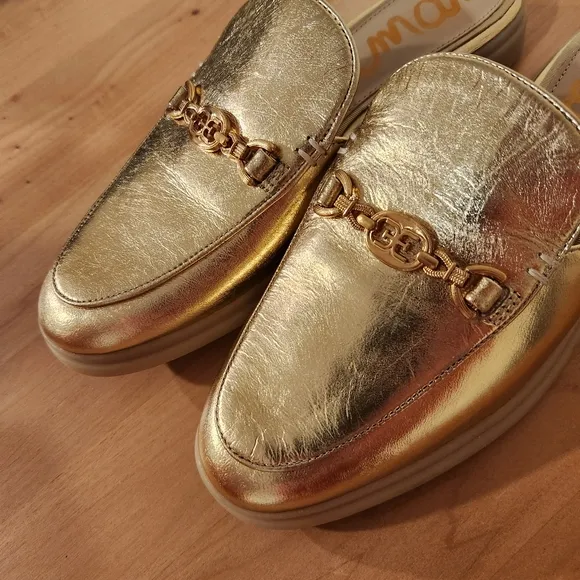 NWTB Sam Edelman Kira Mule in Gold Size 7