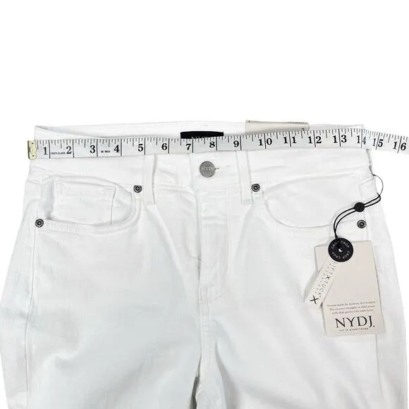 NYDJ Marilyn Straight Crop Lift&amp;Tuck‎ Denium Womens White Jeans Size 2 - NWT