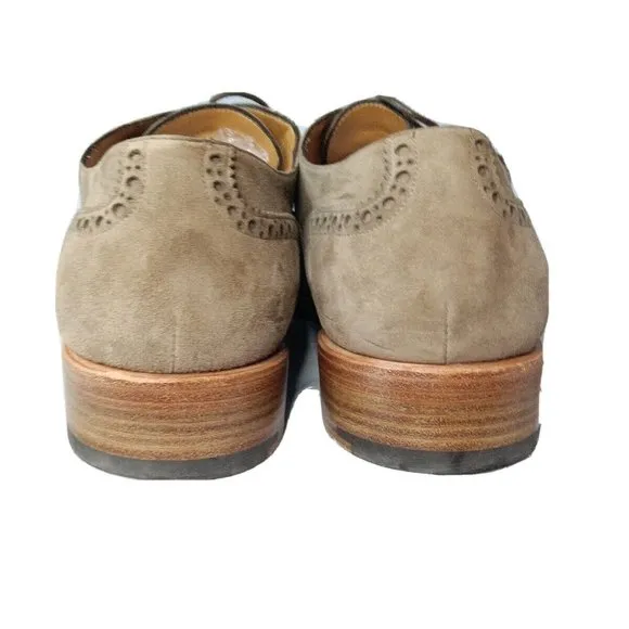 O'Keeffe Suede Wingtip Brogues Men's Shoes Size 13 M Made In Italy Retail $588