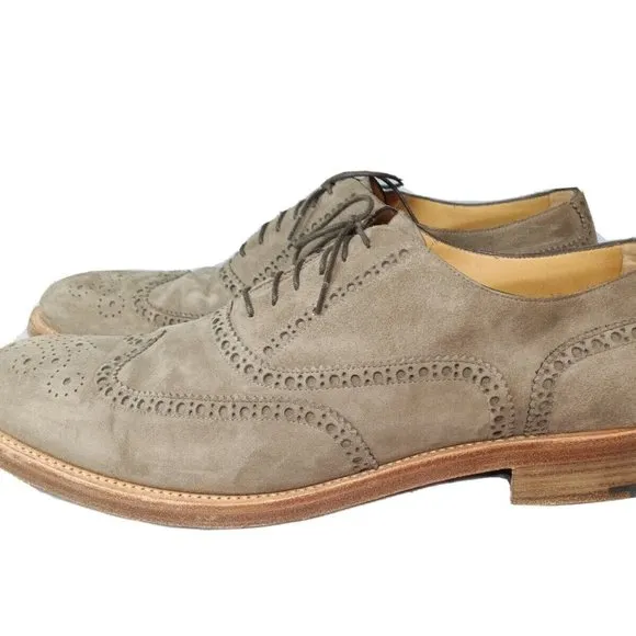 O'Keeffe Suede Wingtip Brogues Men's Shoes Size 13 M Made In Italy Retail $588