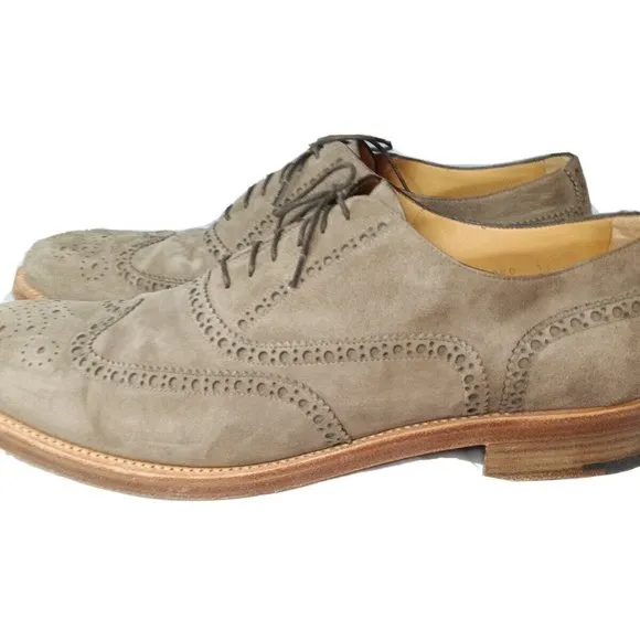 O'Keeffe Suede Wingtip Brogues Men's Shoes Size 13 M Made In Italy Retail $588