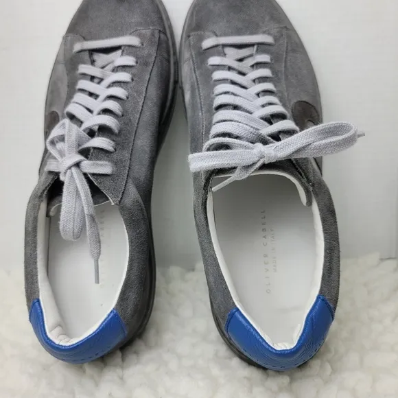 Oliver Cabell Low 1 Pigment Othotic Men's Sneaker Size 8 Gray Gray Suede Shoes