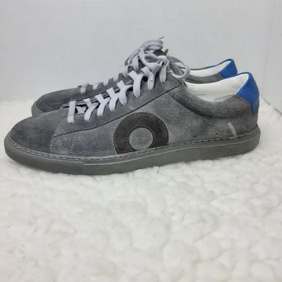 Oliver Cabell Low 1 Pigment Othotic Men's Sneaker Size 8 Gray Gray Suede Shoes