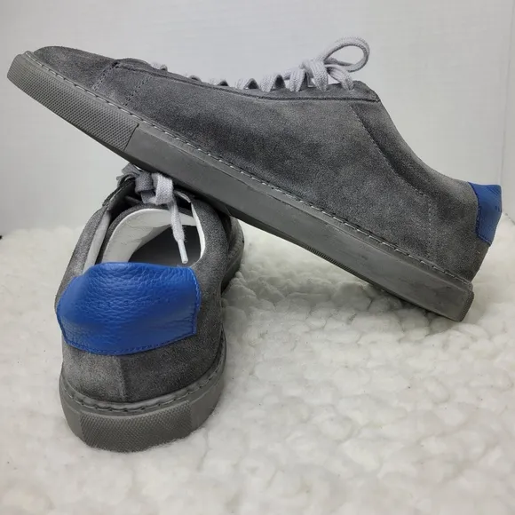 Oliver Cabell Low 1 Pigment Othotic Men's Sneaker Size 8 Gray Gray Suede Shoes
