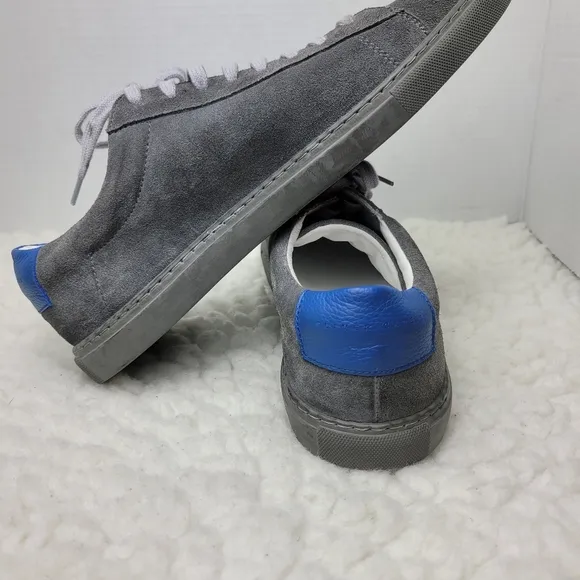 Oliver Cabell Low 1 Pigment Othotic Men's Sneaker Size 8 Gray Gray Suede Shoes
