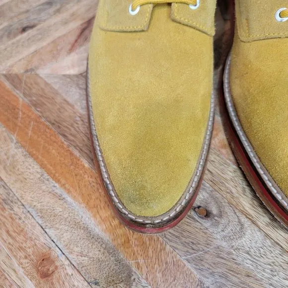 Oliver Clark Lace Men's Shoes Yellow  Suede Oxford Men's Size 9