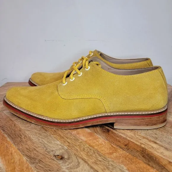 Oliver Clark Lace Men's Shoes Yellow  Suede Oxford Men's Size 9