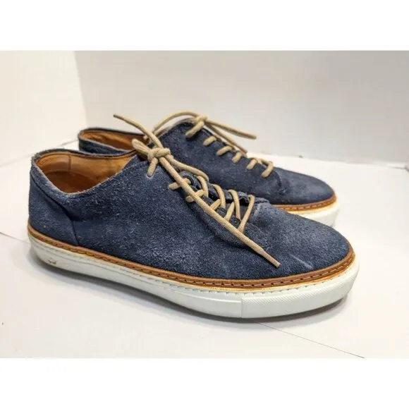 Oliver Sweeney Casual Dress Shoes Sneakers Blue Suede Men Office Career SIZE 8
