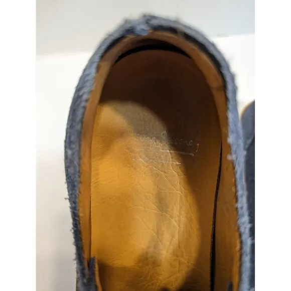 Oliver Sweeney Casual Dress Shoes Sneakers Blue Suede Men Office Career SIZE 8