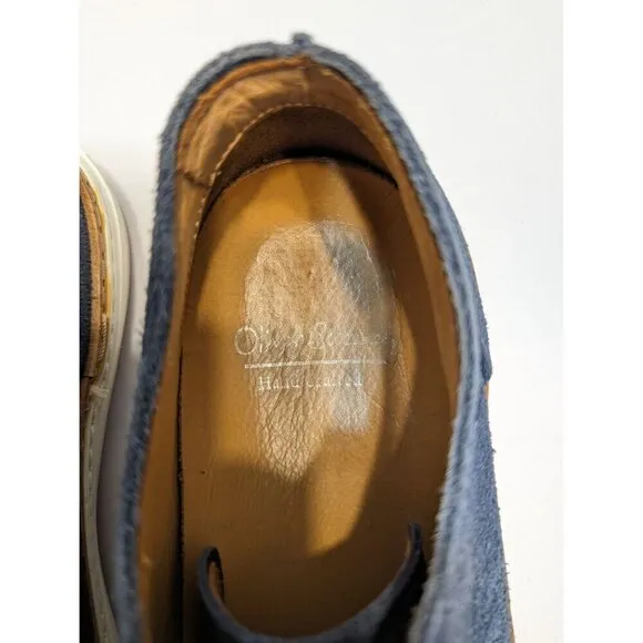 Oliver Sweeney Casual Dress Shoes Sneakers Blue Suede Men Office Career SIZE 8