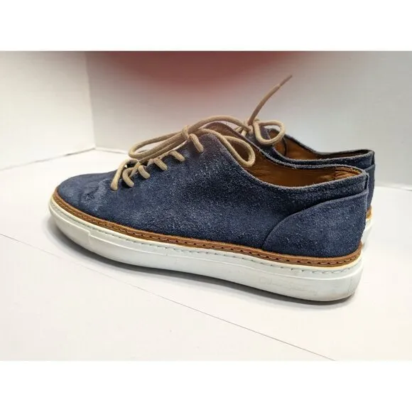 Oliver Sweeney Casual Dress Shoes Sneakers Blue Suede Men Office Career SIZE 8