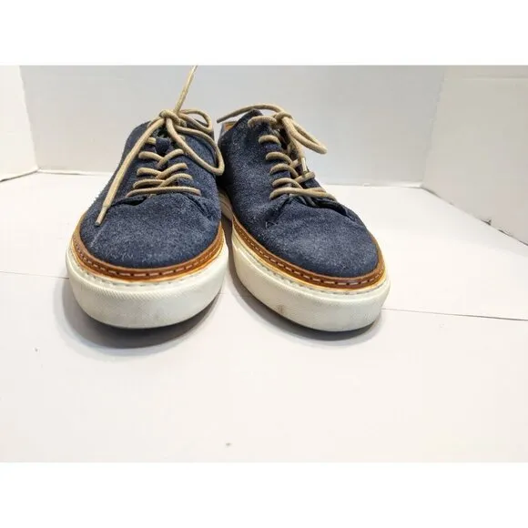 Oliver Sweeney Casual Dress Shoes Sneakers Blue Suede Men Office Career SIZE 8