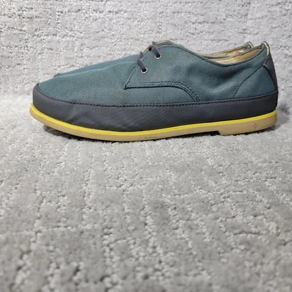 Olukai Honolulu Lace Mesh Mens Size 10 Dark Shadow Gray Derby Casual Shoes