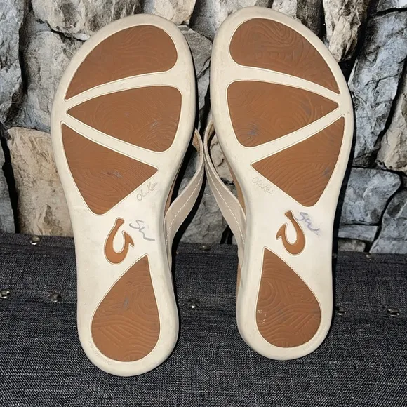 Olukai‎ Honu Sandals, Taupe, Size 6Like New