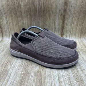 OluKai Makai Men's‎ Size 10 EU 43 Slip On Brown Mesh Shoes Low Top Sneakers