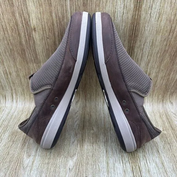 OluKai Makai Men's‎ Size 10 EU 43 Slip On Brown Mesh Shoes Low Top Sneakers