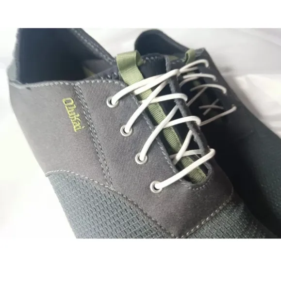 OluKai Men's Nohea Mesh Slip-on Shoes Black~ Green Size 11 M Retail $125