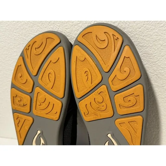 OLUKAI Mens Nohea Mesh Slip On Shoes Sz 11 Gray Convertible Boat Loafer Sneakers