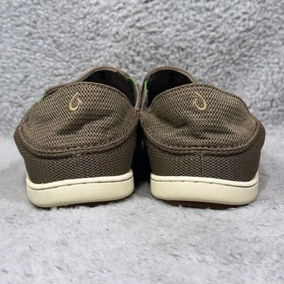 Olukai Nohea Mesh Mens Size 11.5 Slip On Sneakers Shoes Mustang Lime Peel