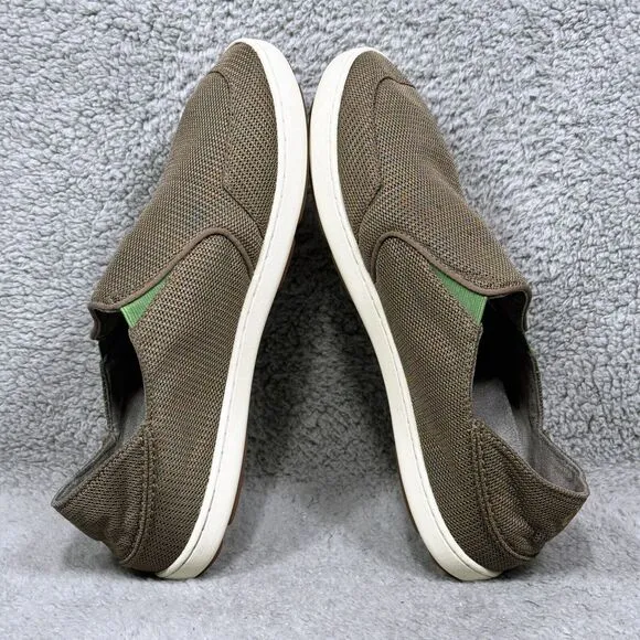 Olukai Nohea Mesh Mens Size 11.5 Slip On Sneakers Shoes Mustang Lime Peel