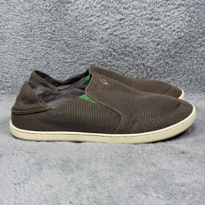 Olukai Nohea Mesh Mens Size 11.5 Slip On Sneakers Shoes Mustang Lime Peel