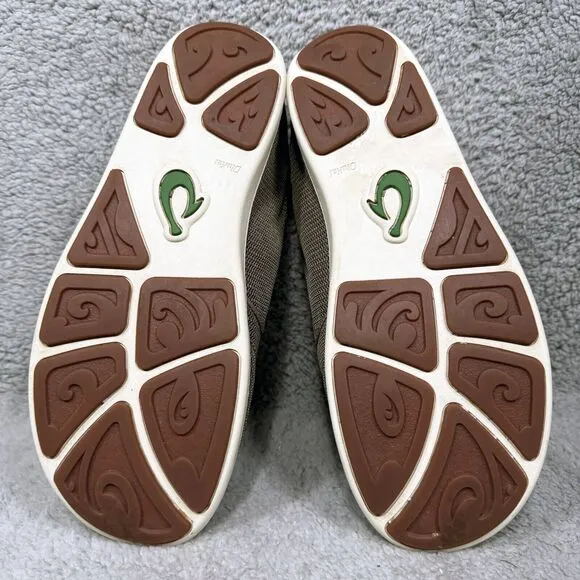Olukai Nohea Mesh Mens Size 11.5 Slip On Sneakers Shoes Mustang Lime Peel