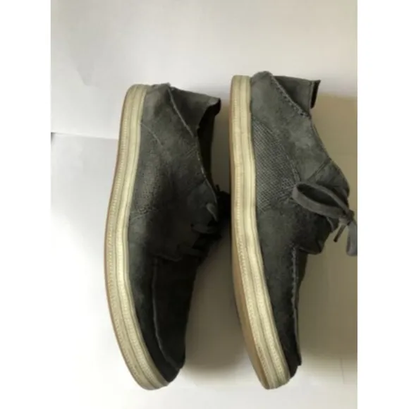 Olukai Pahono Lace Up Men's Grey Suede Leather Shoes Size 11