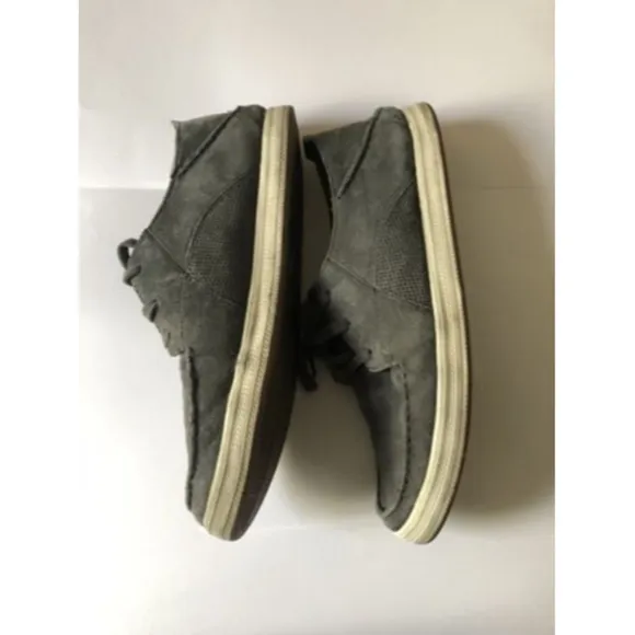Olukai Pahono Lace Up Men's Grey Suede Leather Shoes Size 11