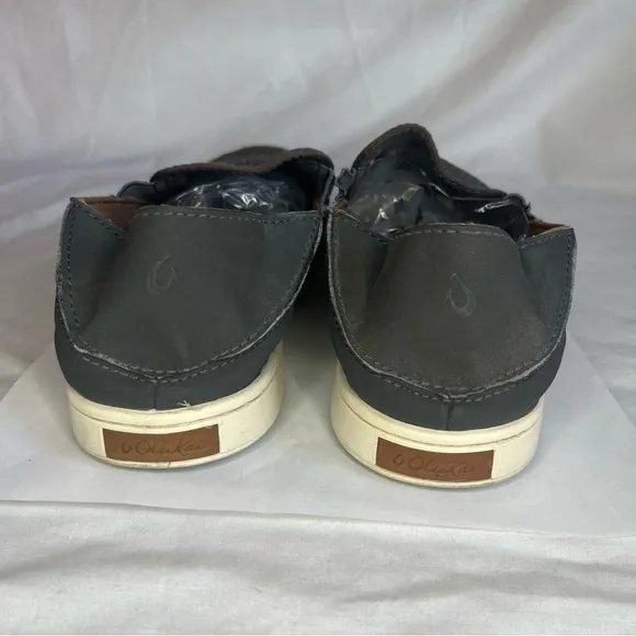 OluKai Pehuea Slip On Shoes Mesh Sneakers Gray Women Size 7.5