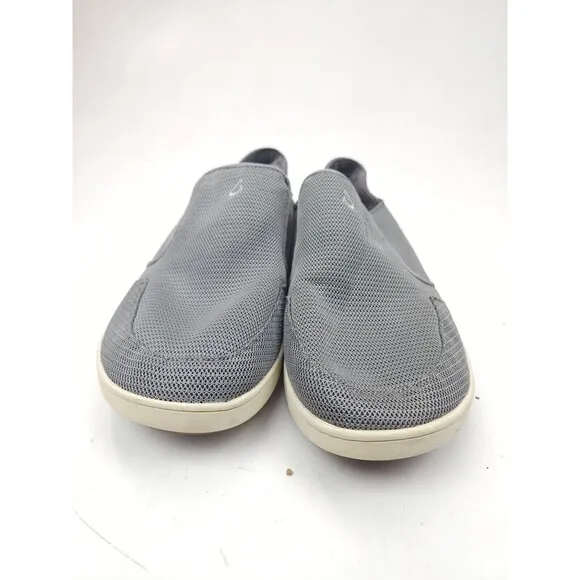 Olukia Nohea Mesh Men's Size 11.5 Gray Slip-On Shoes Casual Sneakers EUR 44.5