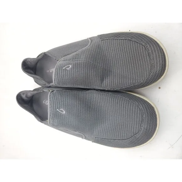 Olukia Nohea Mesh Men's Size 11.5 Gray Slip-On Shoes Casual Sneakers EUR 44.5