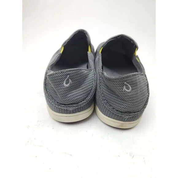 Olukia Nohea Mesh Men's Size 11.5 Gray Slip-On Shoes Casual Sneakers EUR 44.5