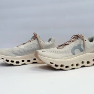 On Cloud Monster Running Women's Size 8 Athletic Shoes in Beige and Pink
