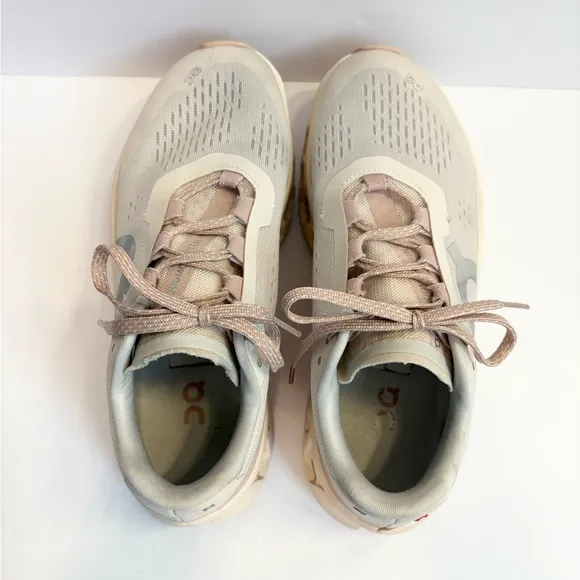 On Cloud Monster Running Women's Size 8 Athletic Shoes in Beige and Pink