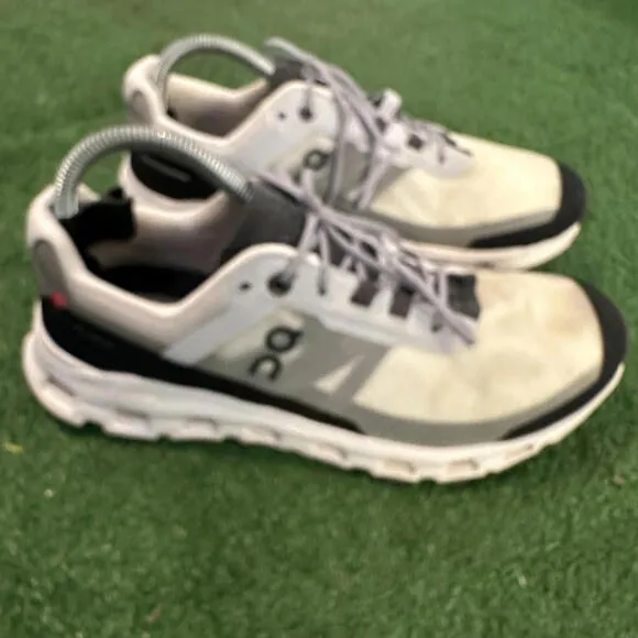 On Cloud vista Men’s 8 Running Shoes Glacier Black Mesh  Athletic Sneakers