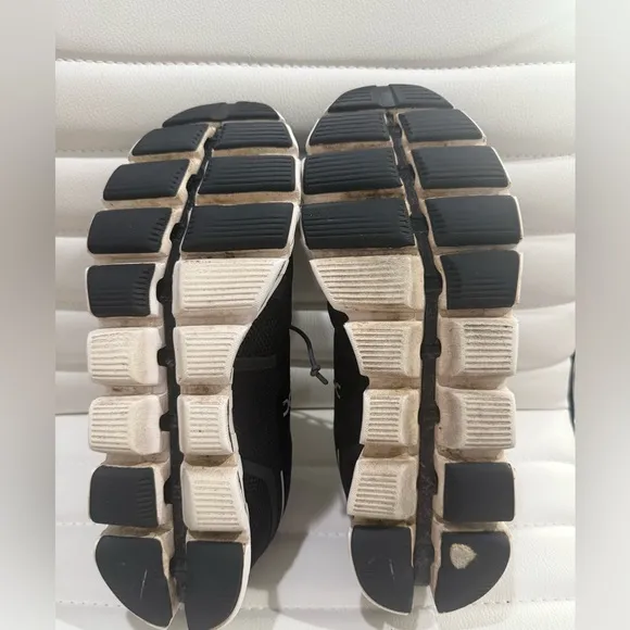 On Running Black Athletic Shoes with Cloud Cushioning