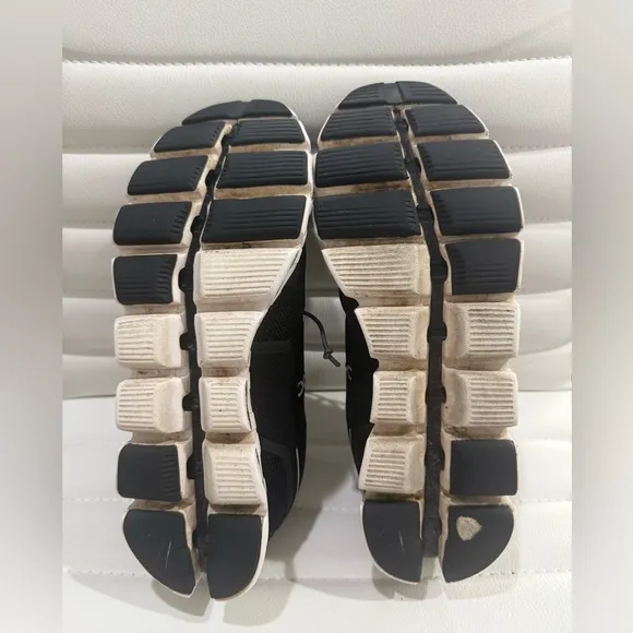 On Running Black Athletic Shoes with Cloud Cushioning