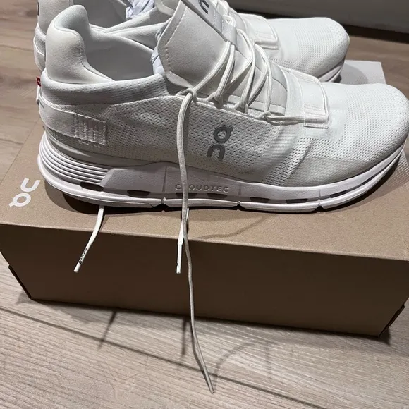 On Running Cloudnova Men's White Sneakers