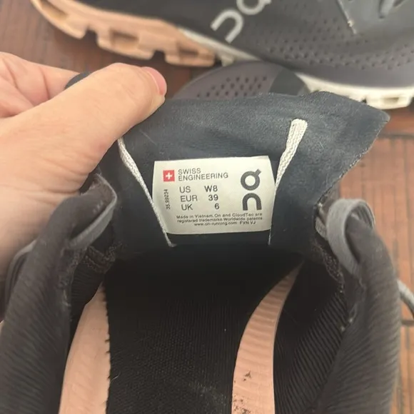 On Running Women’s Black and Pink Shoes