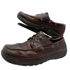 Orvis Boat Shoes Mens 10.5 Leather Lace Casual Fishing Y2K 86005 Brown