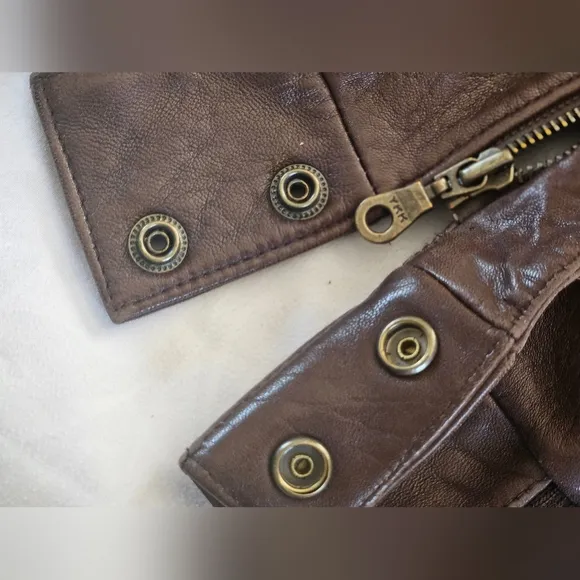 Orvis Genuine Lamb Leather Bomber Jacket Brown XXL