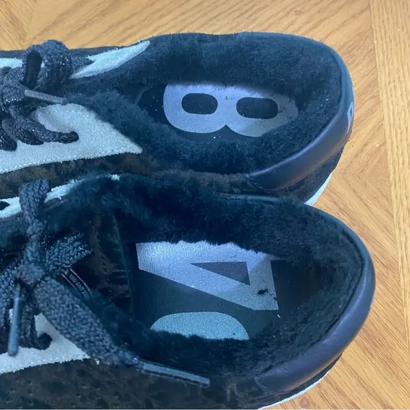 P448 Animal Print Sneakers John‎ Motif Suede Black Brown Gray Size 39 Shoes