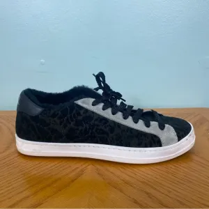 P448 Animal Print Sneakers John‎ Motif Suede Black Brown Gray Size 39 Shoes