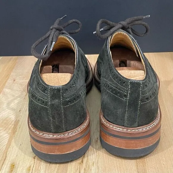 Paco Rodriguez Dark Green Suede Wingtips. Like new! Size 42/US 9.5-10.